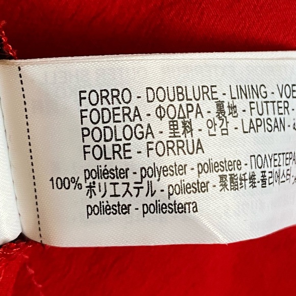 NWT. Zara ZW Collection Red Cotton Blend Godet Mini Dress. Size M. - Picture 9 of 10